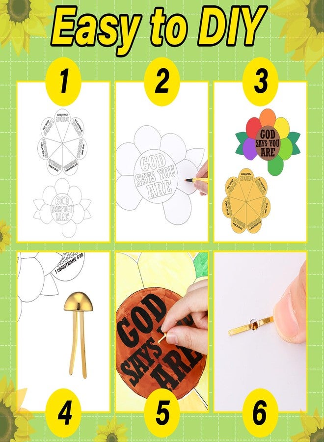 Moinchore 24 Sets God Says You are Coloring Wheel Bible Craft Affirmation Scripture Coloring Wheel 7 Biblical Truths Corresponding Bible Verses Religious Activity for Home Supplies Sunday School - Image 2